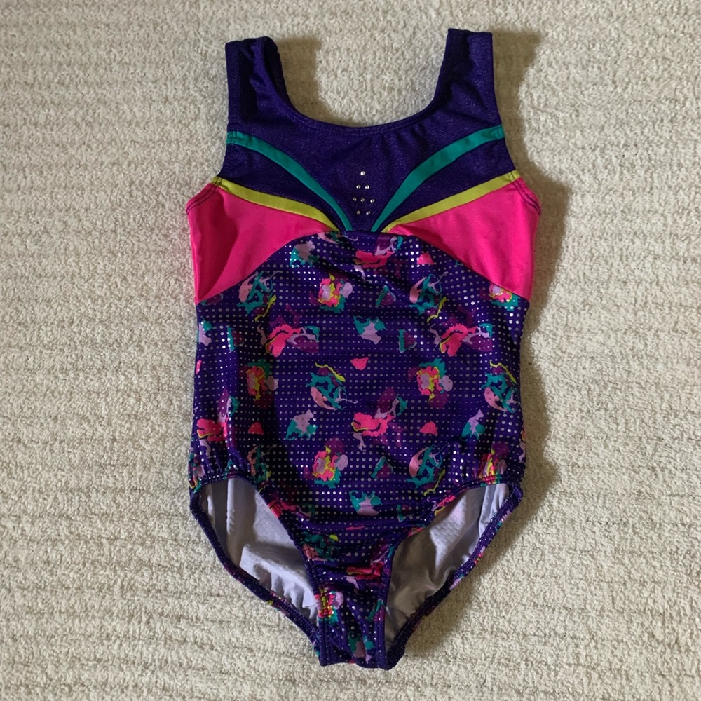 DANSKIN Freestyle • Girls’ Colorful Gymnastics Dance Leotard • Size 6/6X